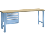Lista - Établi 4 tiroirs plateau en hêtre P 80 cm