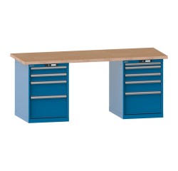 Lista - Établi 9 tiroirs plateau en multiplex P 75 cm