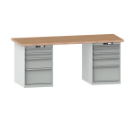 Lista - Établi 9 tiroirs plateau en multiplex P 75 cm