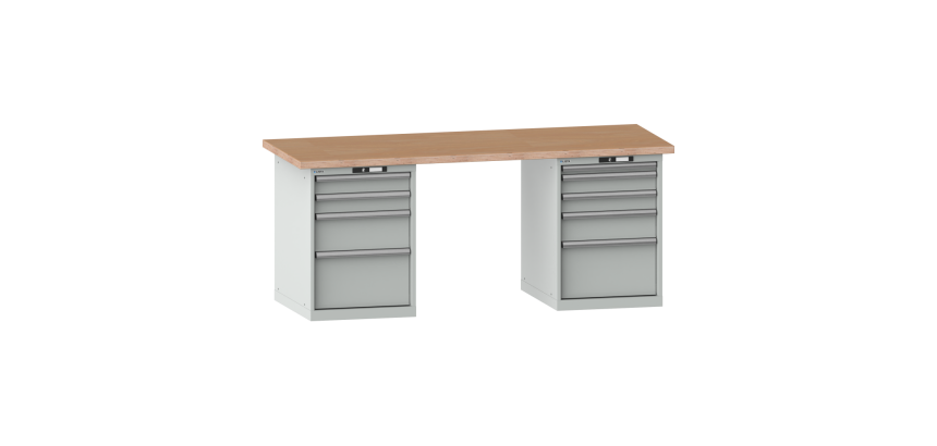 Lista - Établi 9 tiroirs plateau en multiplex P 75 cm
