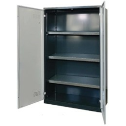 LISTA - Armoire à portes battantes pour huile moteur (LxPxH) 1250x500x1950mm 3 rayons KEY Lock Gris clair RAL 7035