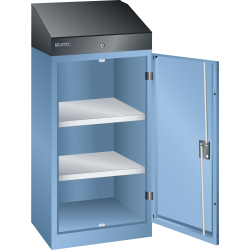 LISTA - Pupitre position debout (LxPxH) 500x500x1200mm KEY Lock fermeture identique 2C 1 Bleu clair RAL 5012