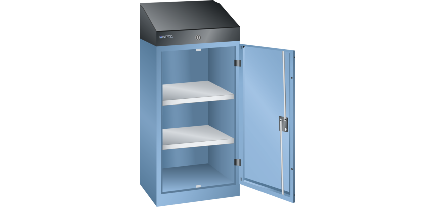 Pupitre Lista position debout, porte battante à fermeture à clé