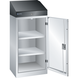LISTA - Pupitre position debout (LxPxH) 500x500x1200mm KEY Lock fermeture identique 2C 1 Gris clair RAL 7035