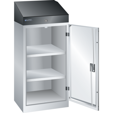LISTA - Pupitre position debout (LxPxH) 500x500x1200mm KEY Lock fermeture identique 2C 1 Gris clair RAL 7035