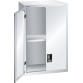 LISTA - Éléments supérieur pour armoires à tiroirs avec portes battantes en tôle pleine 36x27E (LxPxH) 717x572x1000mm KEY Lock Gris clair RAL 7035