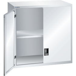 LISTA - Éléments supérieur pour armoires à tiroirs avec portes battantes en tôle pleine 54x36E (LxPxH) 1023x725x1000mm KEY Lock Gris clair RAL 7035
