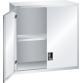 LISTA - Éléments supérieur pour armoires à tiroirs avec portes battantes en tôle pleine 54x27E (LxPxH) 1023x572x1000mm KEY Lock Gris clair RAL 7035