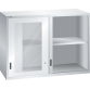 LISTA - Éléments supérieur pour armoires à tiroirs avec portes coulissantes à fenêtre transparente 78x36E (LxPxH) 1431x725x1000mm KEY Lock Gris clair RAL 7035