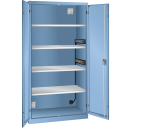 LISTA - Armoire charge batterie H 195 x L 100 x P 58 cm - 2 rampes électriques de 5 prises (230V) sur la paroi latérale