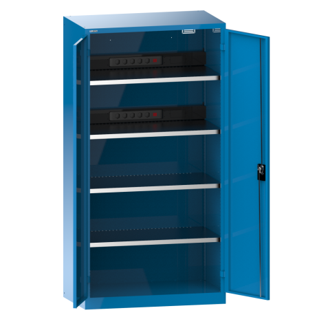 LISTA - Armoire charge batterie H 195 x L 100 x P 58 cm - 2 rampes électrique avec 5 prises (230V)