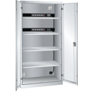 LISTA - Armoire charge batterie H 195 x L 100 x P 58 cm - 2 rampes électrique avec 5 prises (230V) sur la paroi arrière, FI/LS