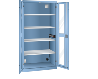 LISTA - Armoire charge batterie H 195 x L 100 x P 58 cm - 1 rampe électrique avec 5 prises 230V sur la paroi latérale