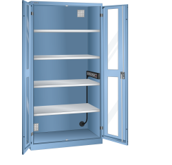 LISTA - Armoire charge batterie H 195 x L 100 x P 58 cm - 1 rampe électrique avec 5 prises 230V sur la paroi latérale