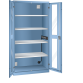 LISTA - Armoire charge batterie portes vitrées H 195 x L 100 x P 58 cm - 1 rampe électrique avec 5 prises (230V) sur la paroi latérale
