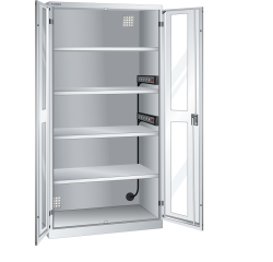 LISTA - Armoire charge batterie H 195 x L 100 x P 58 cm - 2 rampes électriques de 5 prises (230V) sur la paroi latérale