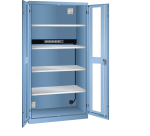 LISTA - Armoire charge batterie H 195 x L 100 x P 58 cm - 1 rampe électrique de 5 prises (230V) sur la paroi arrière