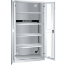 LISTA - Armoire charge batterie H 195 x L 100 x P 58 cm - 1 rampe électrique de 5 prises (230V) sur la paroi arrière