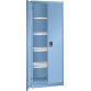LISTA - Armoire à portes battantes avec 2 portes en tôle pleine charnière (LxPxH) 750x500x1950mm 4 rayons KEY Lock Bleu clair RAL 5012