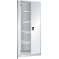 LISTA - Armoire à portes battantes avec 2 portes en tôle pleine charnière (LxPxH) 750x500x1950mm 4 rayons KEY Lock Gris clair RAL 7035