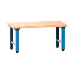 LISTA - Poste de travail Quattro complet (LxPxH) 2000x800x725-1225mm pour profondeur de module 725mm réglage électrique de la hauteur type Euro (CH/D/F) Hêtre Bleu clair RAL 5012