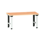 Poste de travail Lista Quattro réglage électrique de la hauteur, plateau en Multiplex, piètement métal