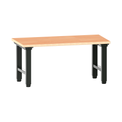 LISTA - Poste de travail Quattro complet (LxPxH) 1500x750x715-1215mm pour profondeur de module 675mm réglage électrique de la hauteur type Euro (CH/D/F) Multiplex Noir NCS S 9000-N