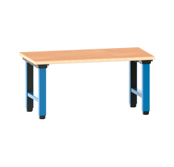 Poste de travail Lista Quattro réglage électrique de la hauteur, plateau en Multiplex, piètement métal