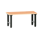 Poste de travail Lista Quattro réglage électrique de la hauteur, plateau en Multiplex, piètement métal