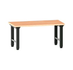 Poste de travail Lista Quattro réglage électrique de la hauteur, plateau en Multiplex, piètement métal
