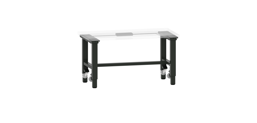 LISTA - Poste de travail kit Quattro Mobile (HxLxP) 69-119 x 150 x 71,8 cm