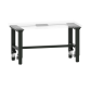 LISTA - Poste de travail kit Quattro Mobile (LxPxH) 1500x718x690-1190mm pour profondeur de module 725mm avec unité de contrôle kit 4K, sans plateau d'établi/câble de raccordement douille système Noir NCS S 9000-N
