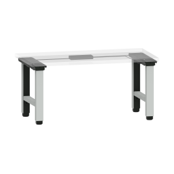 LISTA - Poste de travail kit Quattro Pro (LxPxH) 176x718x675-1175mm pour profondeur de module 725mm avec unité de contrôle kit 4K, sans plateau d'établi/câble de raccordement douille système Gris clair RAL 7035