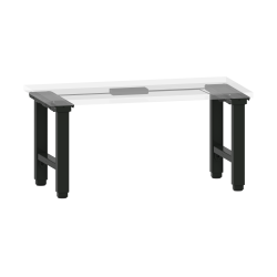 LISTA - Poste de travail kit Quattro Pro (LxPxH) 176x718x675-1175mm pour profondeur de module 725mm avec unité de contrôle kit 4K, sans plateau d'établi/câble de raccordement douille système Noir NCS S 9000-N
