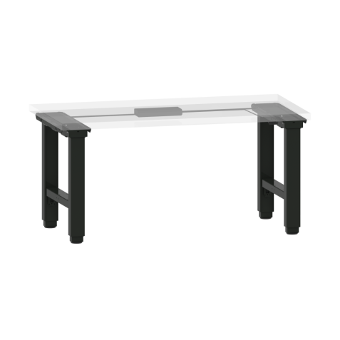 LISTA - Poste de travail kit Quattro Pro (LxPxH) 176x718x675-1175mm pour profondeur de module 725mm avec unité de contrôle kit 4K, sans plateau d'établi/câble de raccordement douille système Noir NCS S 9000-N