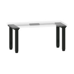 LISTA - Poste de travail kit Quattro Basic (LxPxH) 176x718x675-1175mm pour profondeur de module 725mm avec unité de contrôle kit 4K, sans plateau d'établi/câble de raccordement douille système Noir NCS S 9000-N