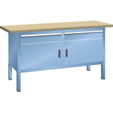 LISTA - Établi compact (HxLxP) 84 x 150 x 70 cm Multiplex KEY Lock R5012.