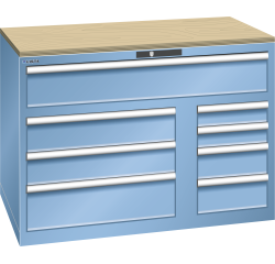 Armoire à tiroirs Lista 64 x 36E  H 87 x L 119,3  x P 72,5 cm 8 tiroirs Key Lock