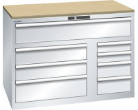 LISTA - Armoire à tiroirs (HxLxP) 87 x 119,3 x 72,5 cm KEY Lock R7035