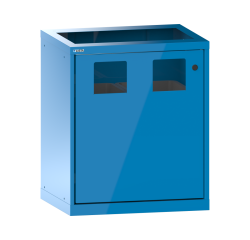 Poubelle à porte battante ferrure à gauche Lista 36x27E H 85 x L 71,7 x P 57,2 cm, 2 ouvertures, 2 bacs 60 L