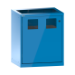 LISTA - Armoire à portes battantes pour l'élimination des déchets 36x27E (LxPxH) 717x572x850mm à gauche, 2 x ouverture d'introduction 170x160mm, 2 x récipients 60l Bleu clair RAL 5012