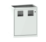 Poubelle à porte battante ferrure à gauche Lista 36x27E H 85 x L 71,7 x P 57,2 cm, 2 ouvertures, 2 bacs 60 L