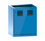 Poubelle à porte battante ferrure à droite Lista 36x27E H 85 x L 71,7 x P 57,2 cm, 2 ouvertures, 2 bacs 60 L
