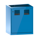 Poubelle à porte battante ferrure à droite Lista 36 x 27E H 85 x L 71,7 x P 57,2 cm, 2 ouvertures, 2 bacs 60 L