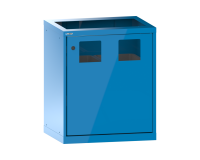 Poubelle à porte battante ferrure à droite Lista 36x27E H 85 x L 71,7 x P 57,2 cm, 2 ouvertures, 2 bacs 60 L