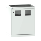 LISTA - Armoire à portes battantes pour l'élimination des déchets 36x27E (LxPxH) 717x572x850mm à droite, 2 x ouverture d'introduction 170x160mm, 2 x récipients 60l Gris clair RAL 7035