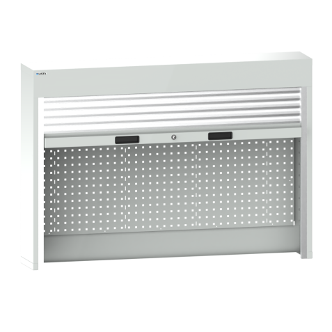 LISTA - Éléments supérieur avec volet roulant (LxPxH) 2000x250x1050mm pour plateaux d'établis KEY Lock Gris clair RAL 7035