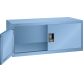 LISTA - Armoire suspendue avec portes battantes en tôle pleine (LxPxH) 1000x350x420mm avec matériel de fixation pour paroi arrière perforé sur montant porteur, KEY Lock Bleu clair RAL 5012