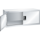 LISTA - Armoire suspendue avec portes battantes en tôle pleine (LxPxH) 1000x350x420mm avec matériel de fixation pour paroi arrière perforé sur montant porteur, KEY Lock Gris clair RAL 7035