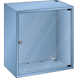 LISTA - Support d'écran (LxPxH) 717x350x800mm montée à droite KEY Lock Bleu clair RAL 5012